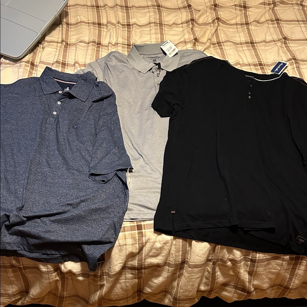 Source Unknown Men's Dress Shirts - Navy, Gray, and Black